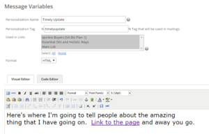 autoresponder merge field ninja trick