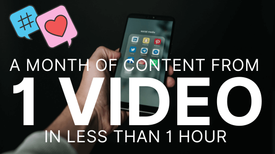 How to Repurpose One Video into Months of Social Media Posts In Under An Hour