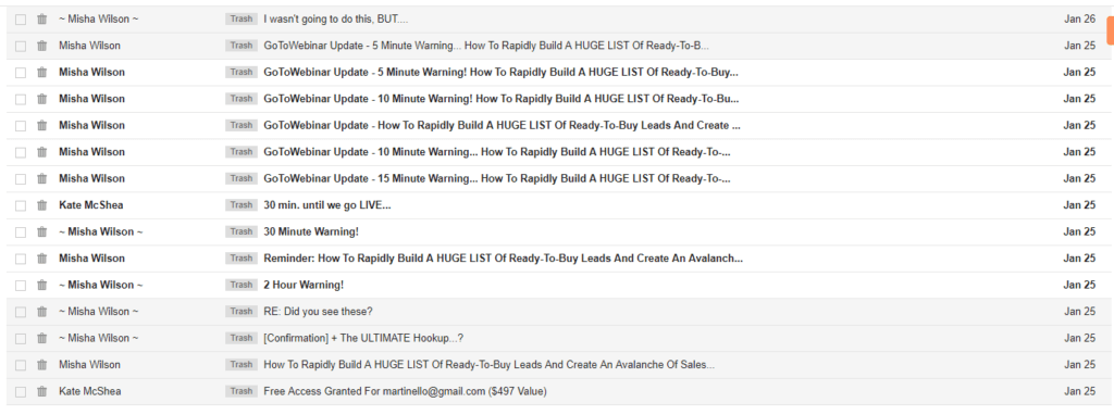That's too many emails in one day!